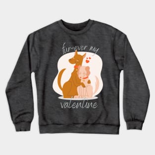 Forever my Valentine Cute Dogs Couple Crewneck Sweatshirt